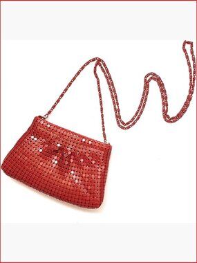 Mini Crossbody Purse – Shiny Metal Mesh Coin & Card Holder with Chain, Small
